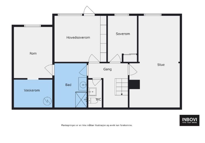 Planløsning sokkeletasje